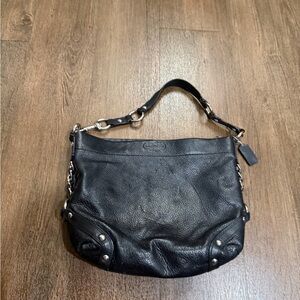 Y2K Coach Black Leather Shoulder Bag